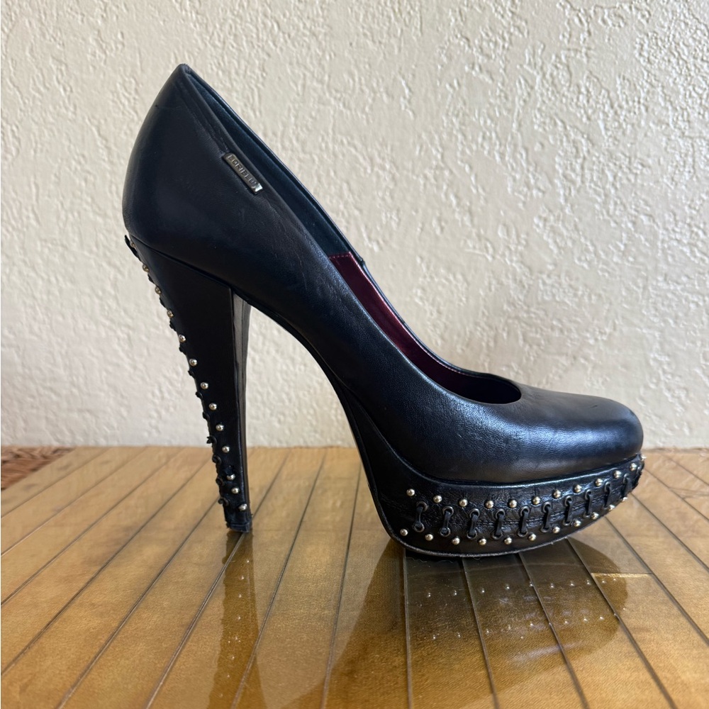 Loriblu black double platform women’s high heel shoes made in Italy❤️